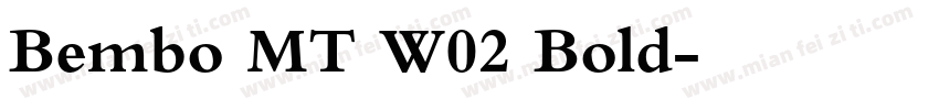Bembo MT W02 Bold字体转换